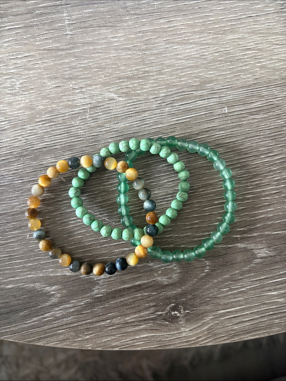 Green and Multicolor Beaded Stretch Bracelets - Women Jewelry.